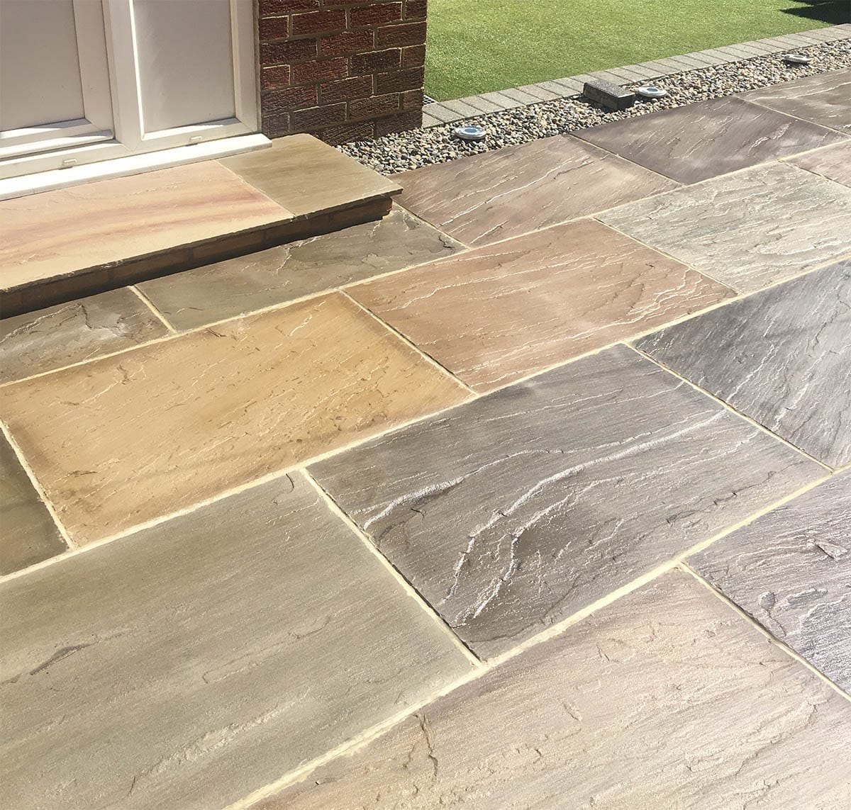 Indian sandstone patio in Hertfordshire