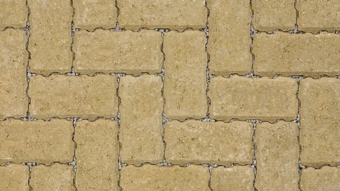 Rustic red permeable block paving