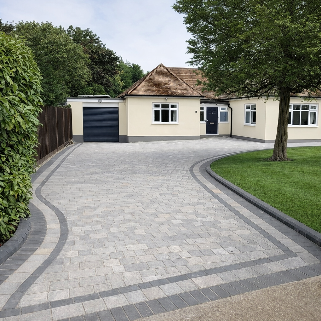 Professional block paving driveway installation by E & R Paving in London